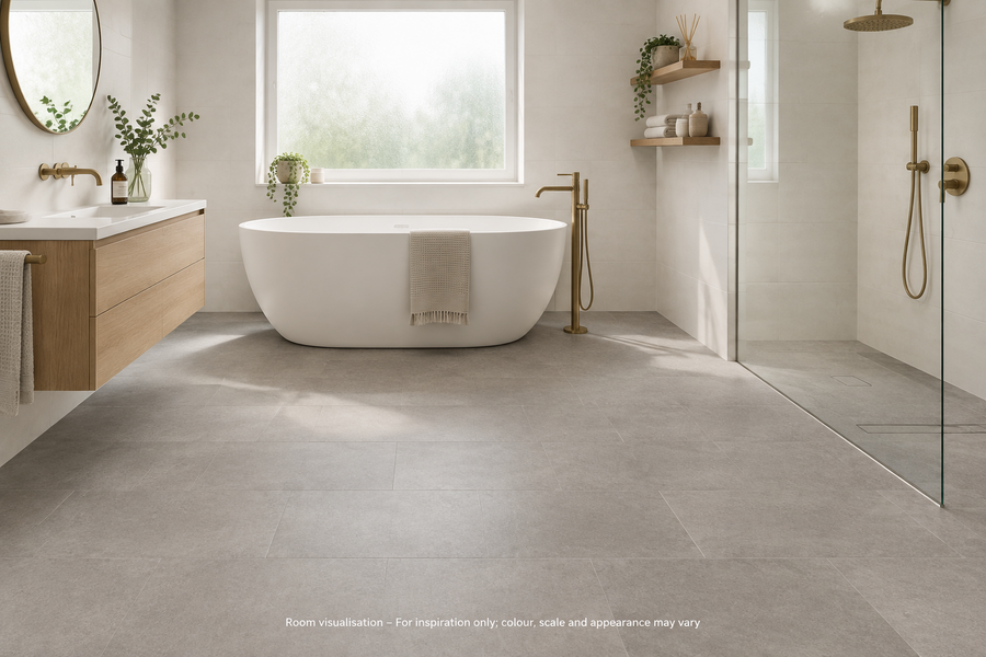 Karndean Art Select Cambric Stone in Bathroom