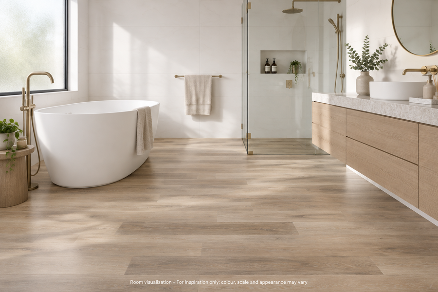 Karndean Art Select Canterbury Ash in Bathroom