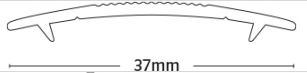 Interfloor Standard Aluminium Screw Carpet Coverstrip 37mm