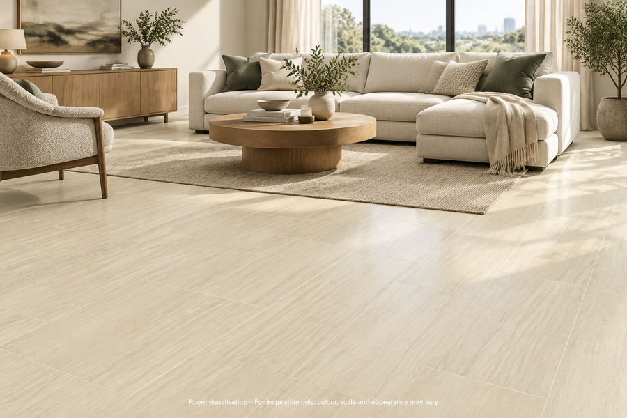 Karndean Art Select Champagne Travertino in Living room