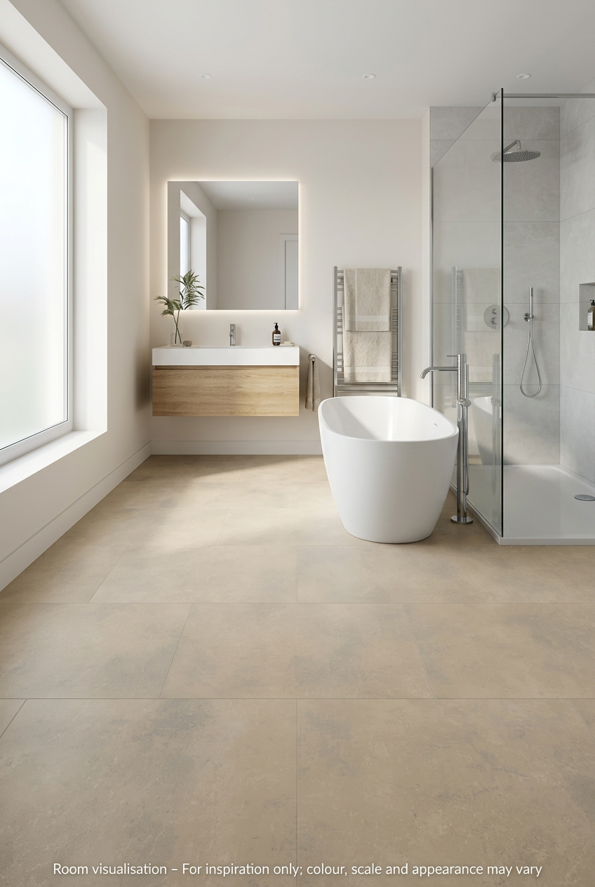 Karndean Van Gogh Gluedown Cotswold Stone in Bathroom