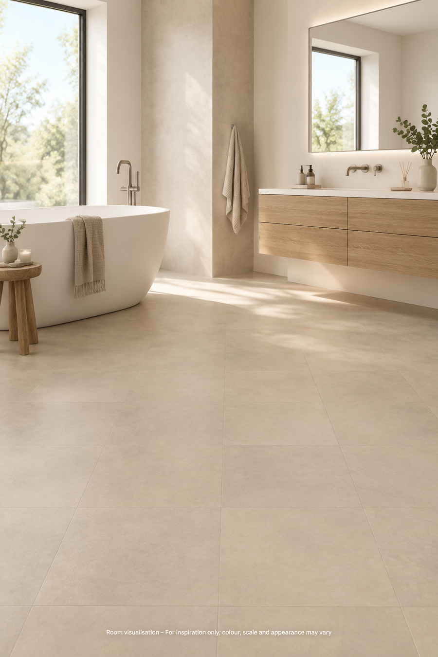 Karndean Van Gogh Rigid Core Cotswold Stone in Bathroom