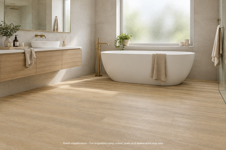 Karndean Art Select Damask Oak in Bathroom