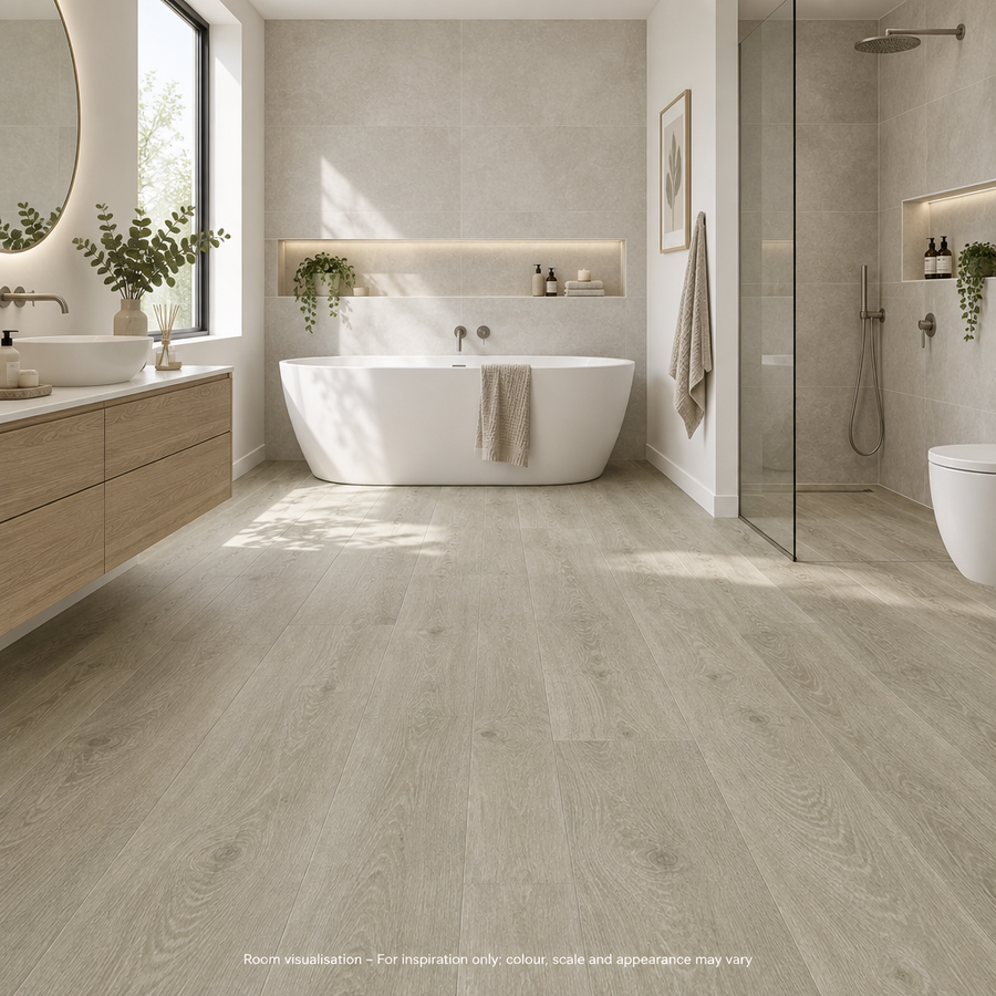 Karndean Art Select Dove Artisan Oak in Bathroom
