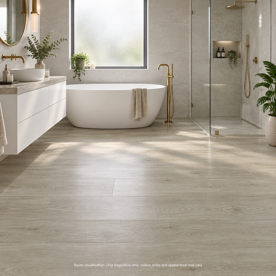Karndean Art Select Dove Artisan Oak in Bathroom