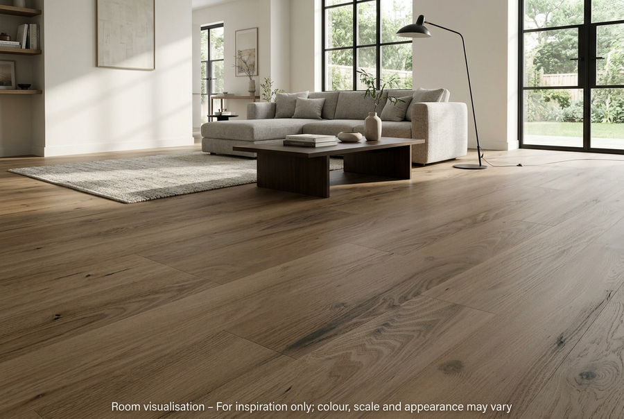 Karndean Knight Tile Gluedown Duxbury Acacia in Living room