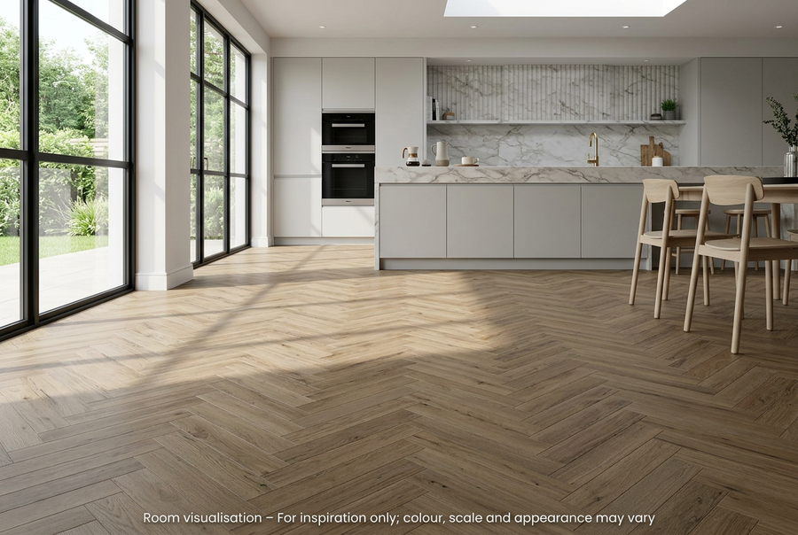 Karndean Knight Tile Gluedown Duxbury Acacia SM in Kitchen