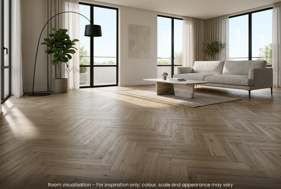 Karndean Knight Tile Gluedown Duxbury Acacia SM in Living room