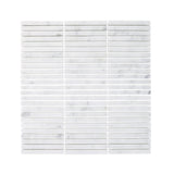 FIRED EARTH Carrara White Stacked Mosaic