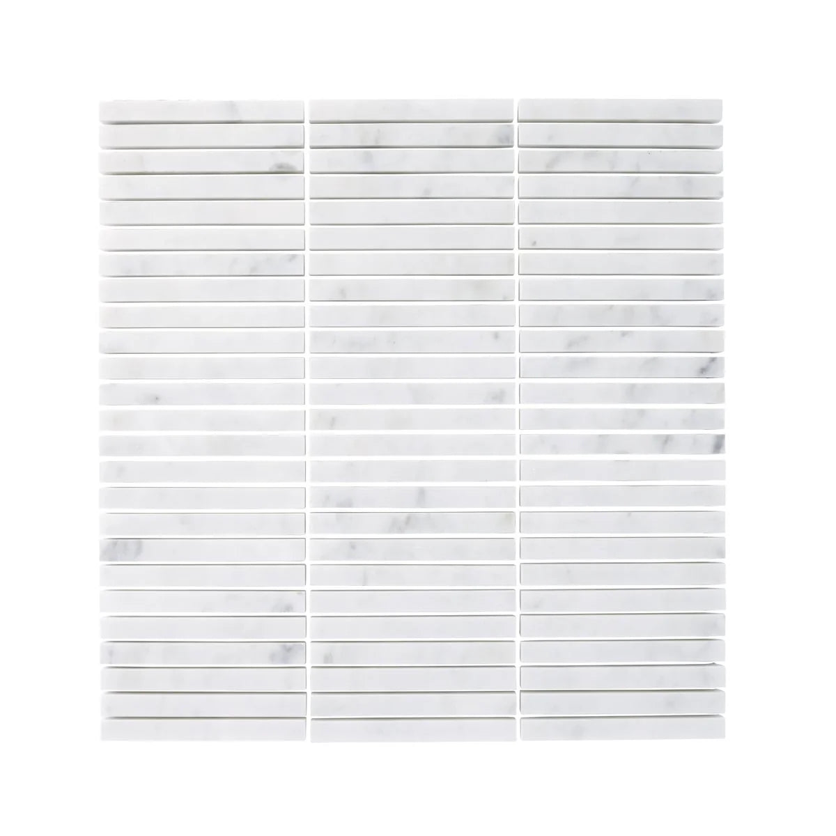 FIRED EARTH Carrara White Stacked Mosaic