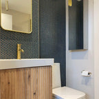 FIRED EARTH Copenhagen Penny Round Blue Mosaic
