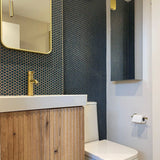 FIRED EARTH Copenhagen Penny Round Blue Mosaic