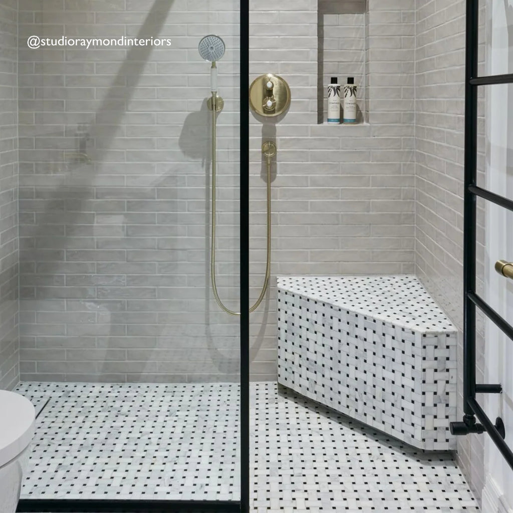 FIRED EARTH East Hampton Honed Basketweave Mosaic