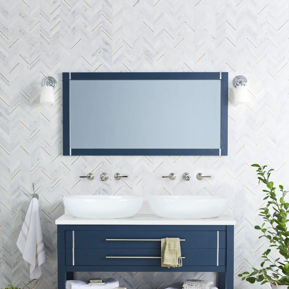 FIRED EARTH East Hampton Chevron Mosaic