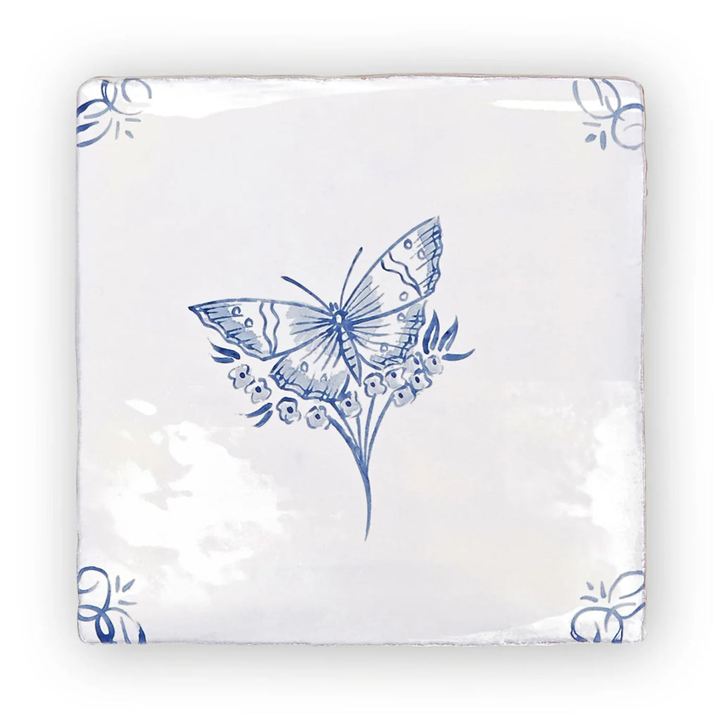 FIRED EARTH English Delft Butterfly 1
