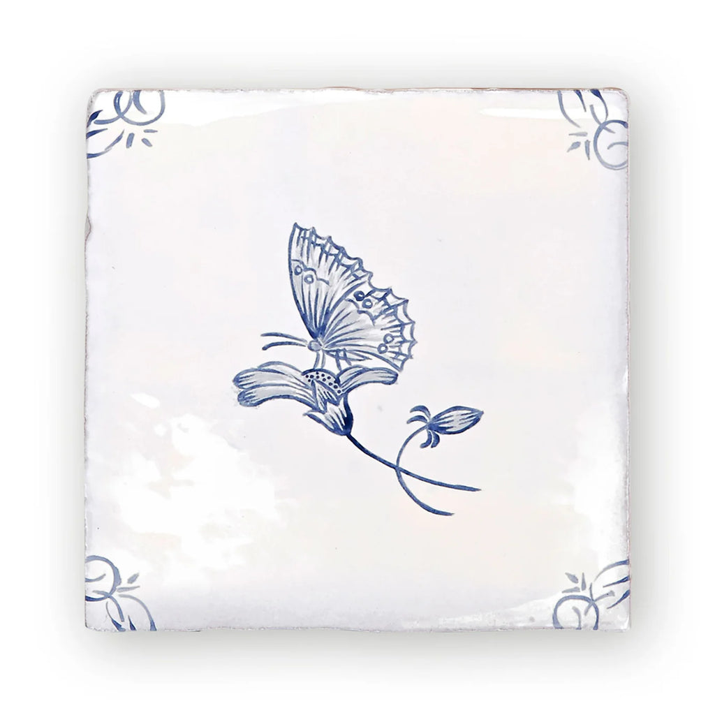FIRED EARTH English Delft Butterfly 2