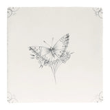 FIRED EARTH English Delft Charcoal Butterfly 1
