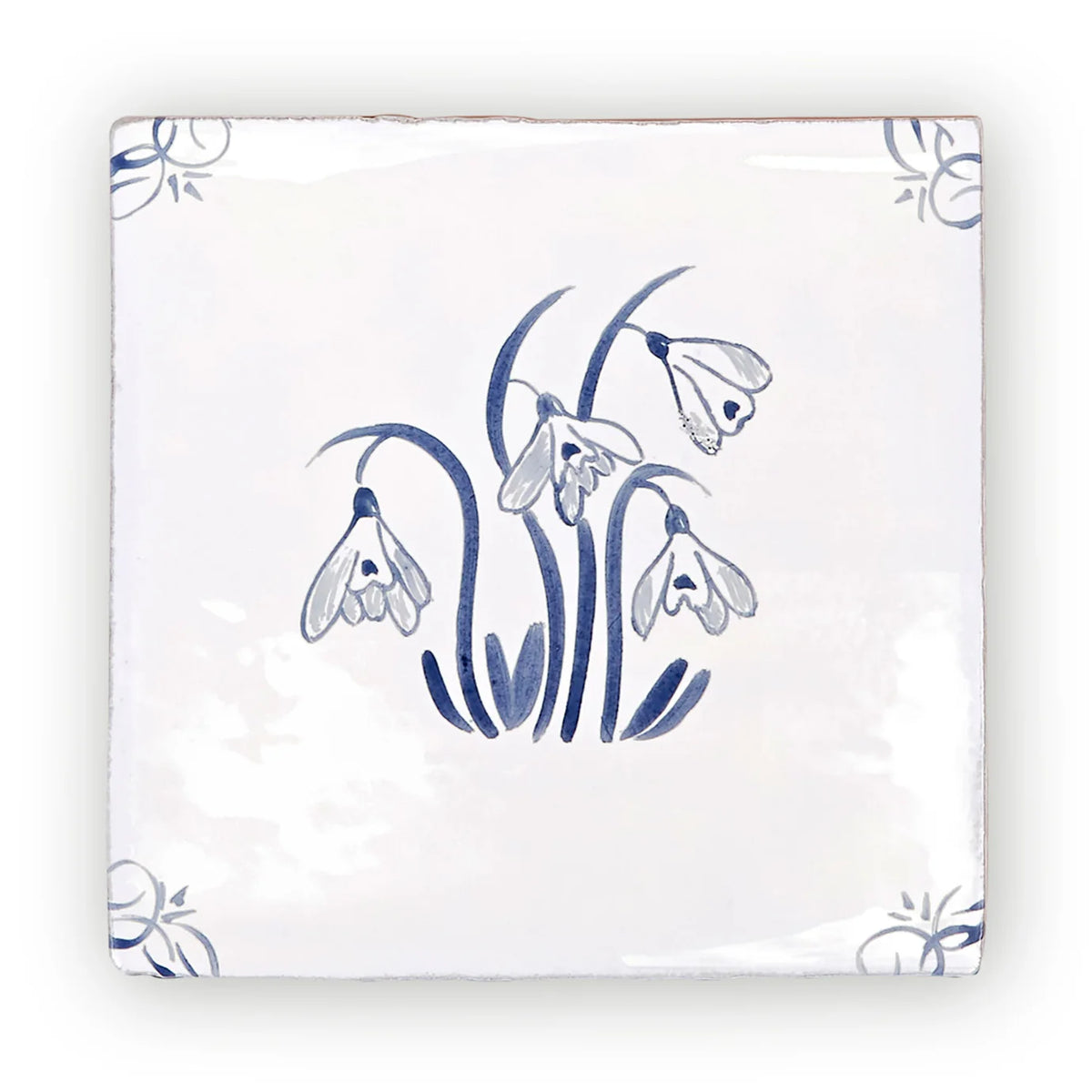 FIRED EARTH English Delft Snow Drop