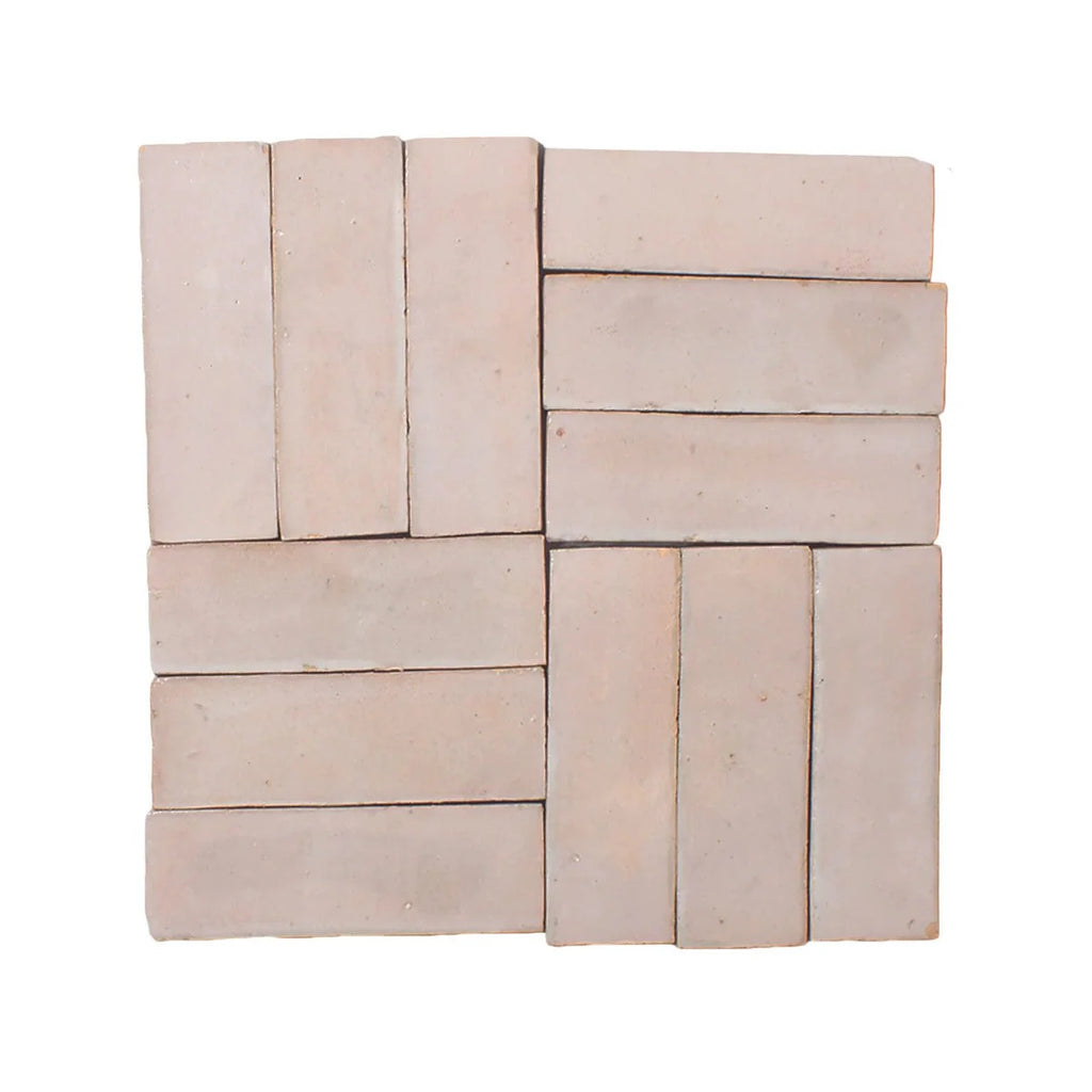 FIRED EARTH Medina Cloudy White Zellige Rectangle 50mm x 150mm