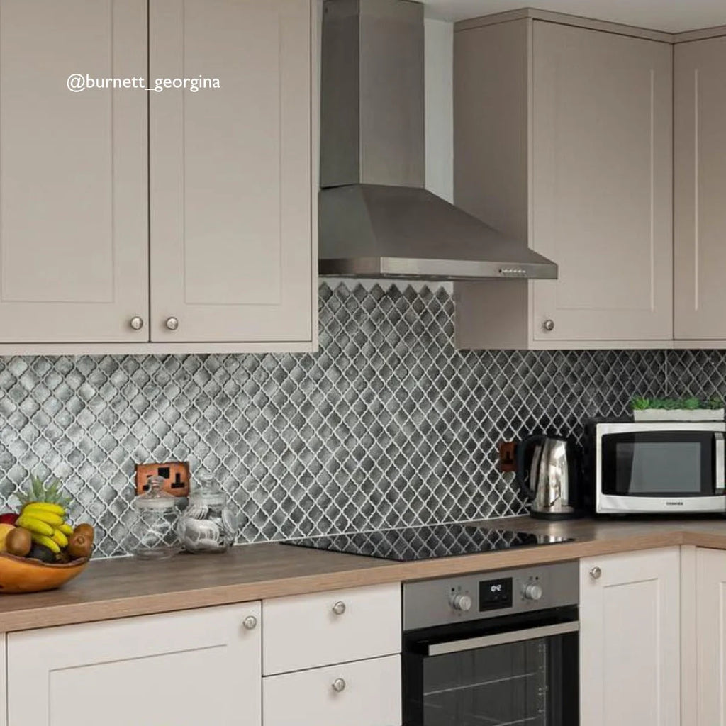 FIRED EARTH Metallic Vitreum Argentum Arabesque