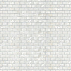 FIRED EARTH Mother of Pearl White Rectangle