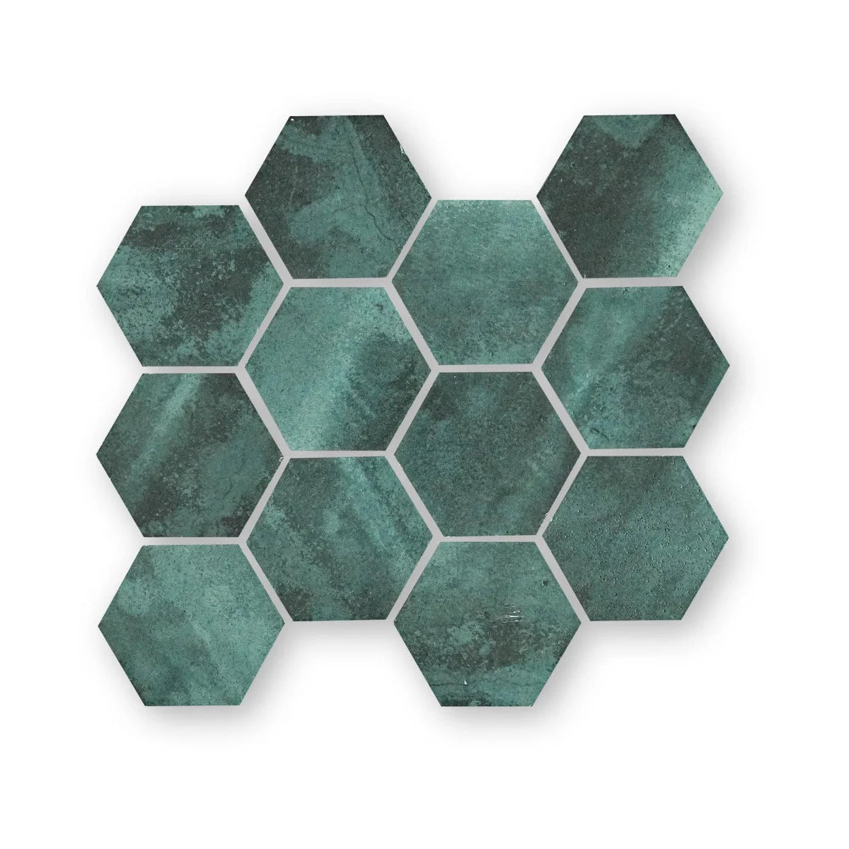 FIRED EARTH Nebula Green Hexagon