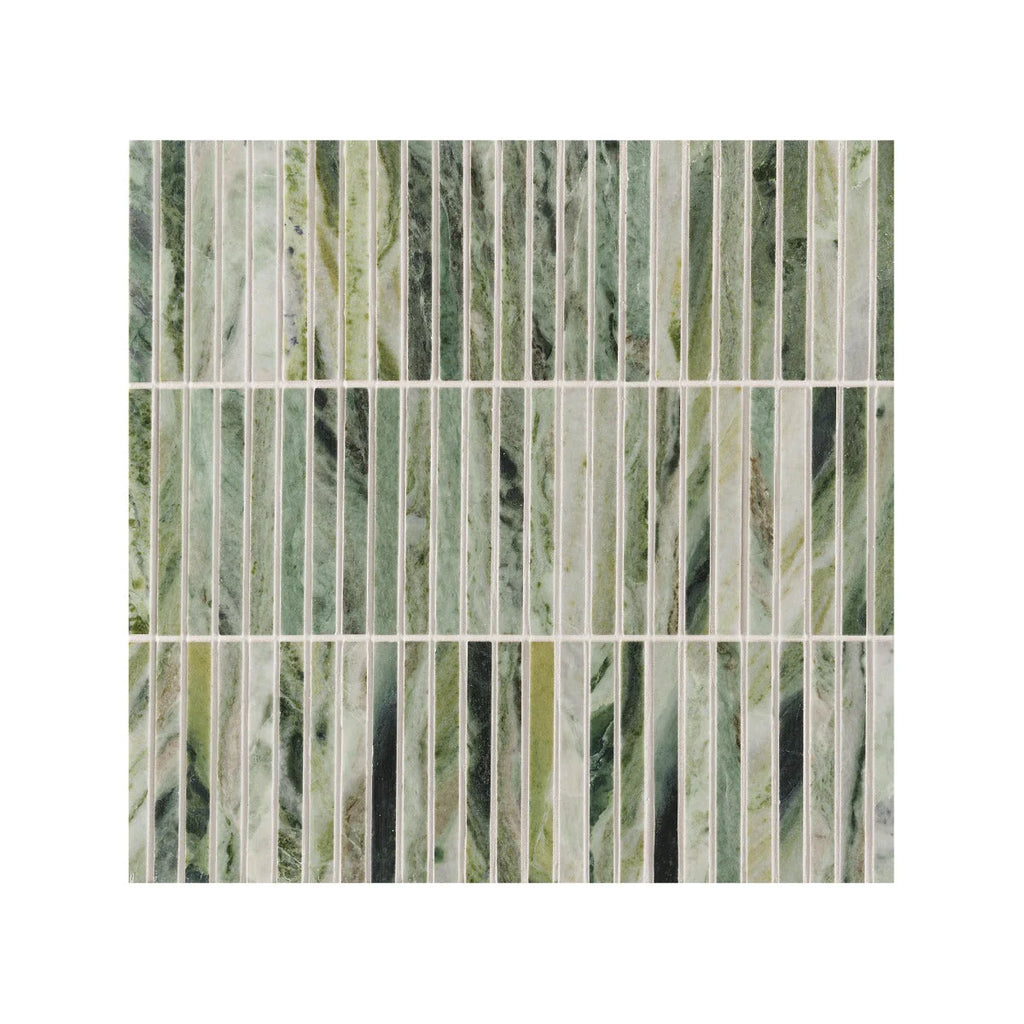 FIRED EARTH Seaspray Green Stacked Mosaic