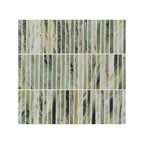 FIRED EARTH Seaspray Green Stacked Mosaic