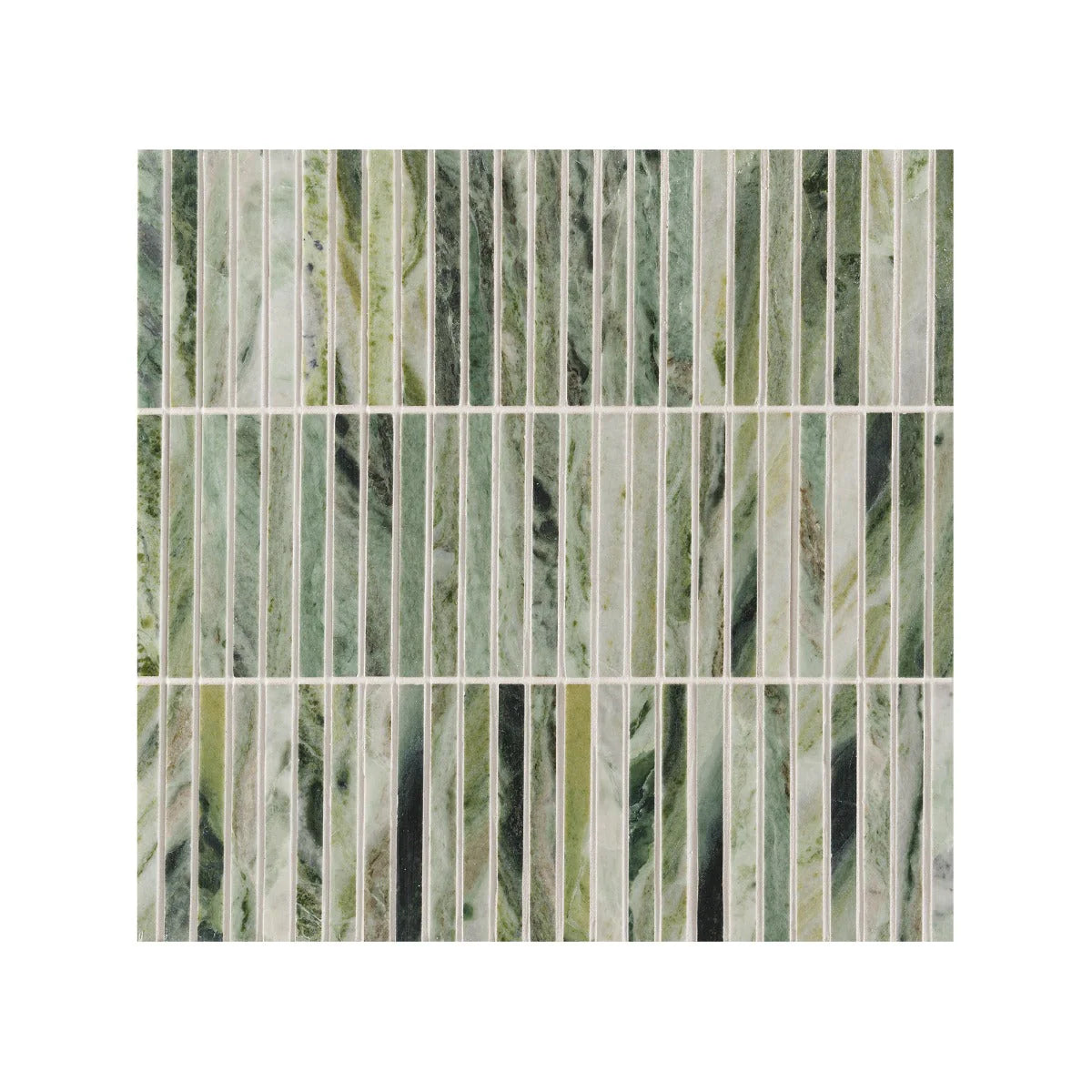 FIRED EARTH Seaspray Green Stacked Mosaic