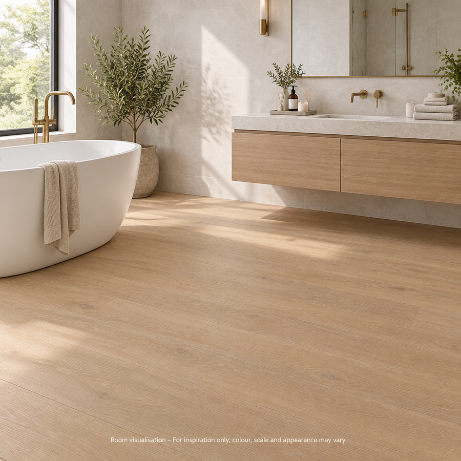 Karndean Art Select Golden Artisan Oak in Bathroom