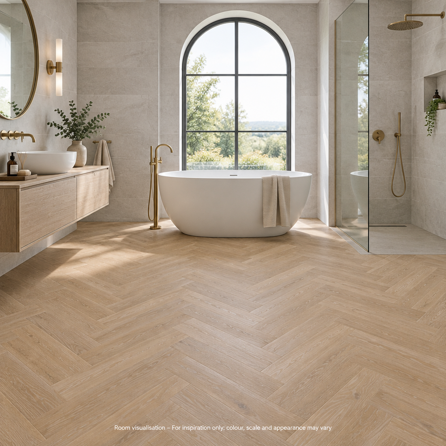 Karndean Art Select Golden Artisan Oak - SM in Bathroom