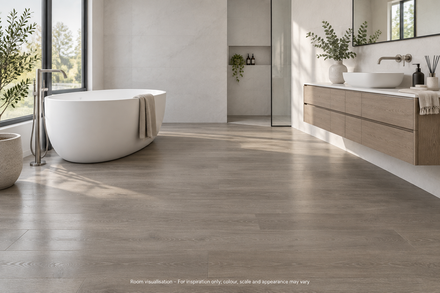 Karndean Art Select Grey Artisan Oak in Bathroom