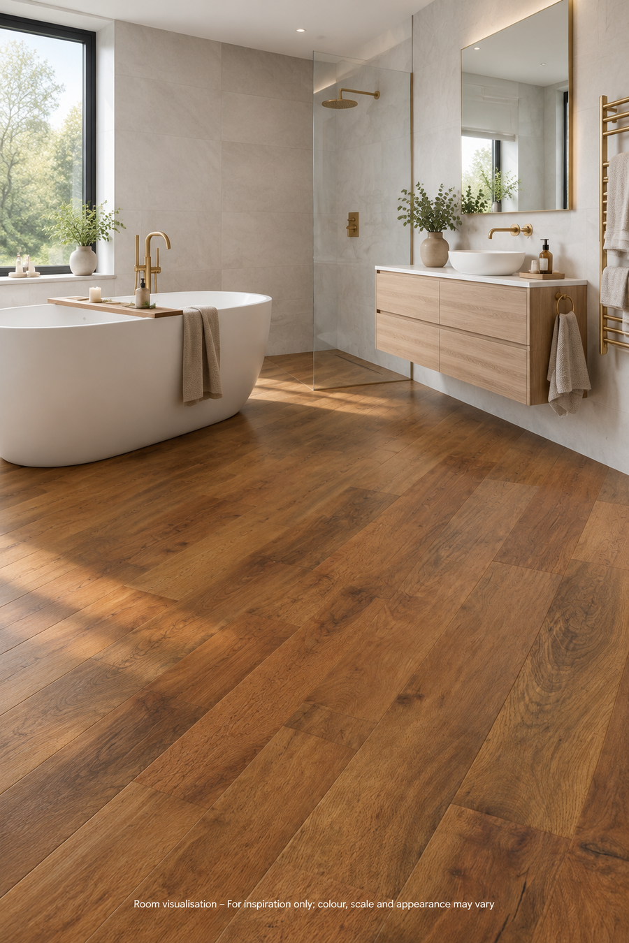 Karndean Art Select Dawn Oak in Bathroom