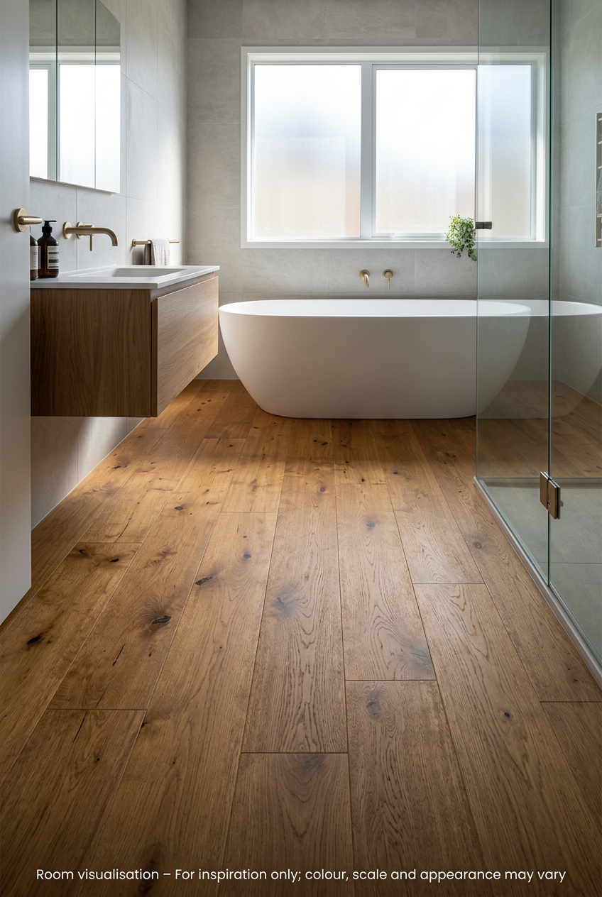 Karndean Art Select Oak Premier Dawn Oak in Bathroom