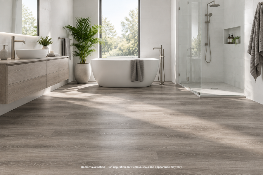 Karndean Art Select Limed Silk Oak in Bathroom
