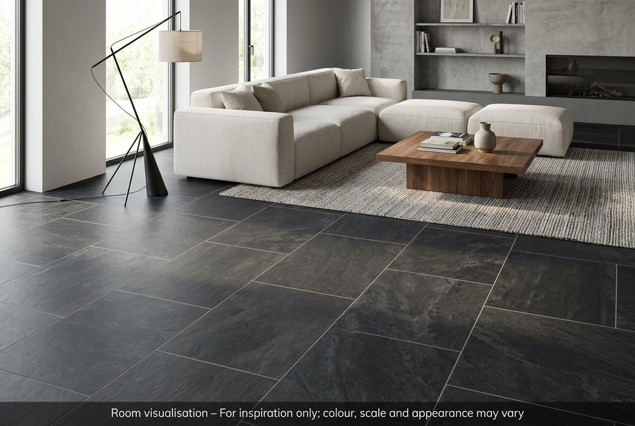 Karndean Art Select Slate Canberra in Living room