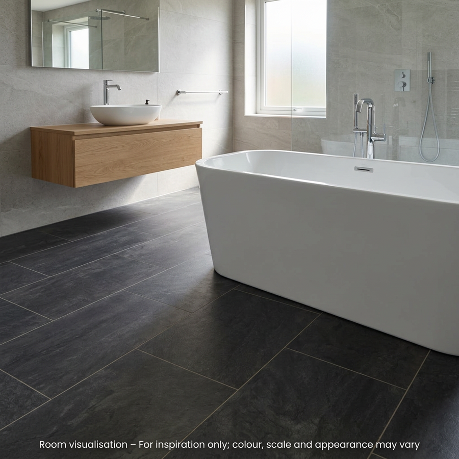 Karndean Art Select Slate Canberra in Bathroom