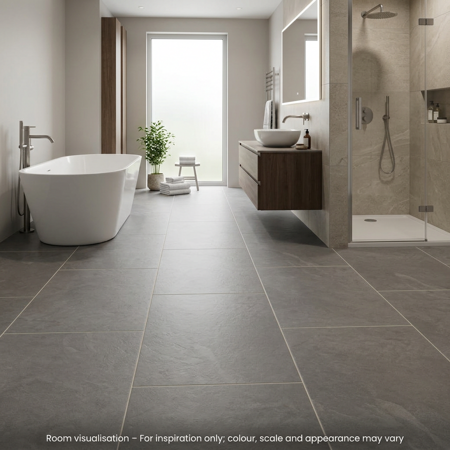 Karndean Art Select Slate Corris in Bathroom