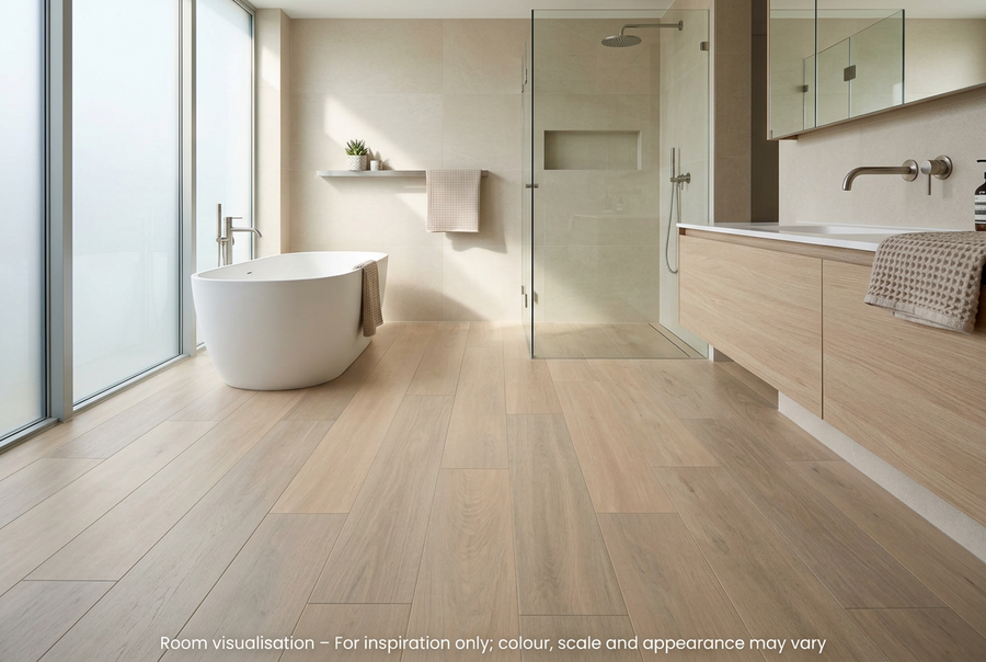 Karndean Art Select Oak Royale Mountain Oak in Bathroom