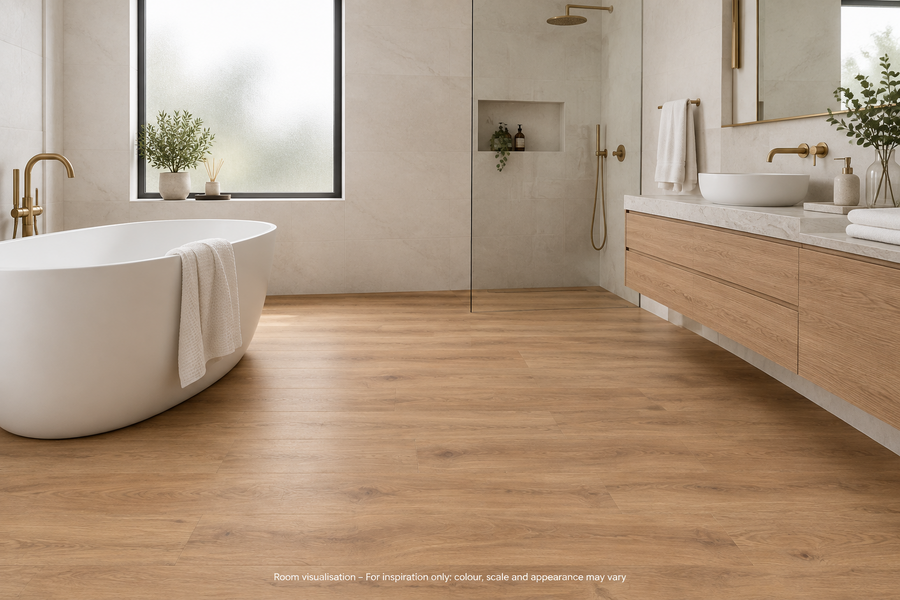 Karndean Art Select Natural Oak in Bathroom