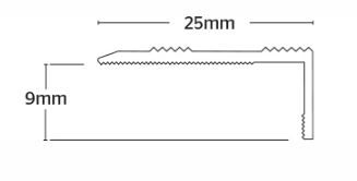 Interfloor Standard Aluminium Nosings – 9mm Self-Adhesive