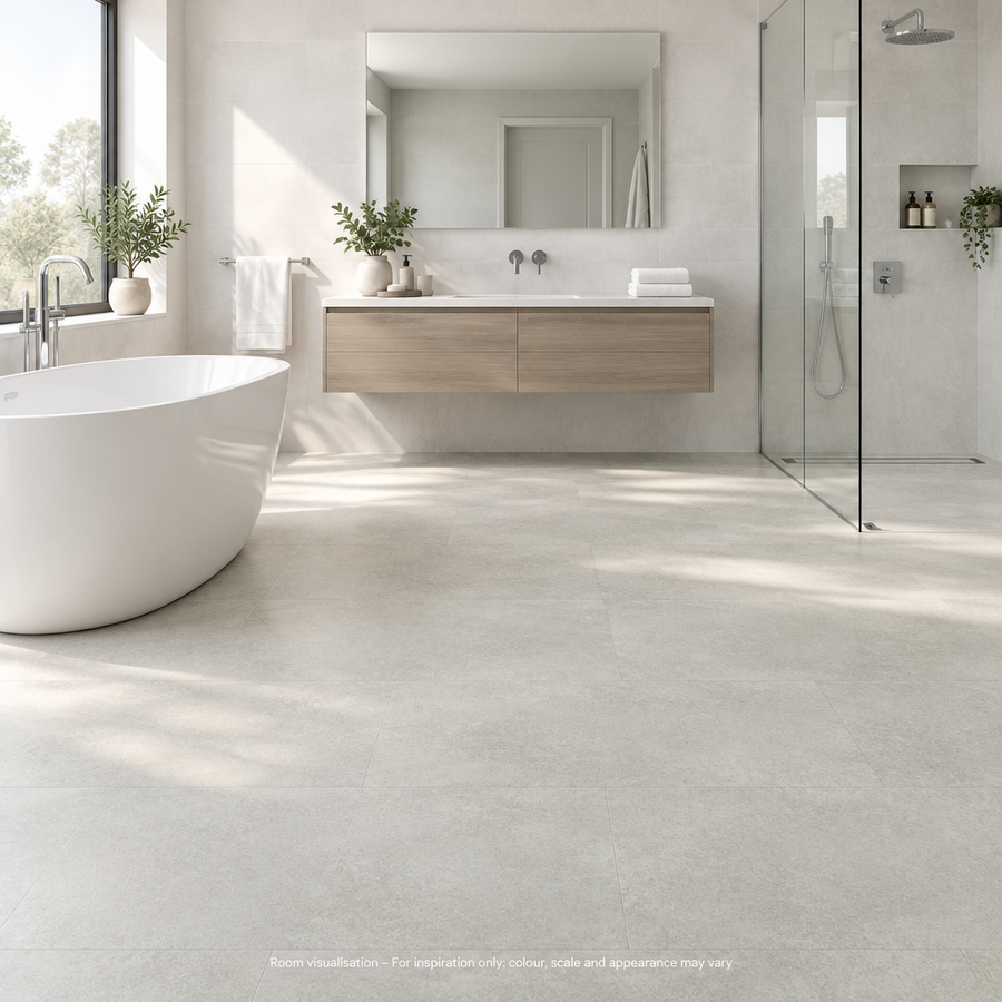 Karndean Art Select Pavimento Bianco in Bathroom