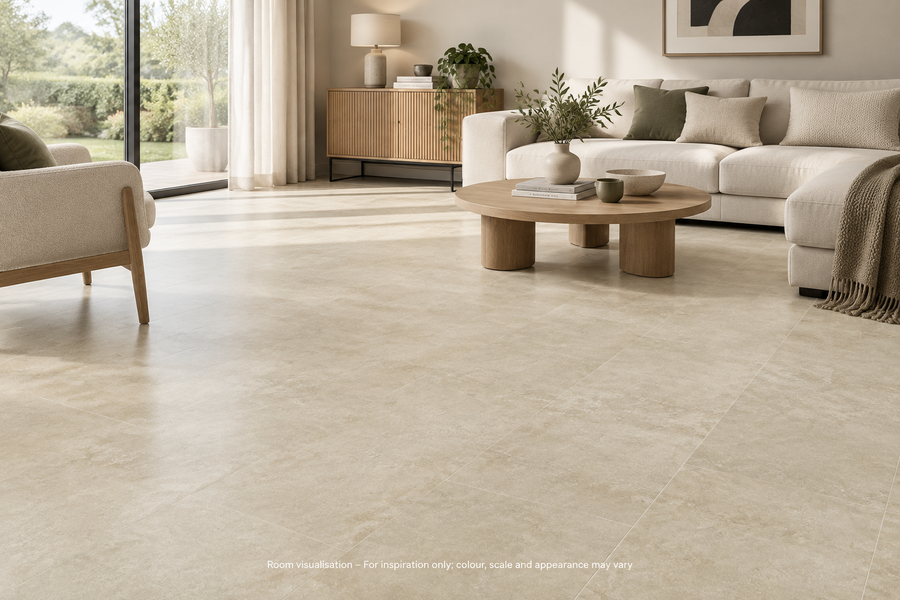 Karndean Art Select Pavimento Crema in Living room