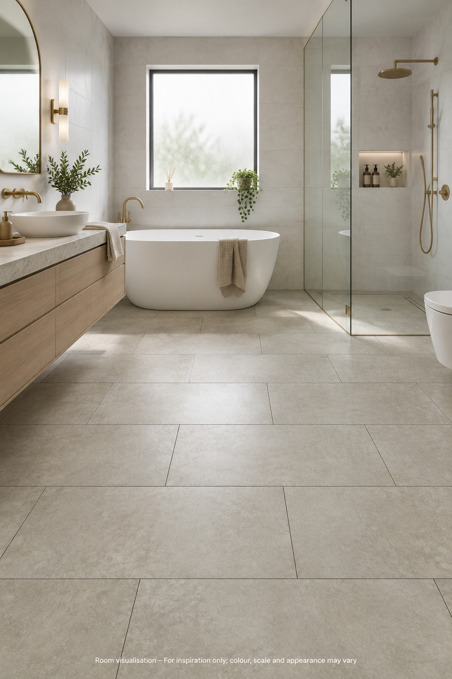 Karndean Art Select Pavimento Grigio in Bathroom