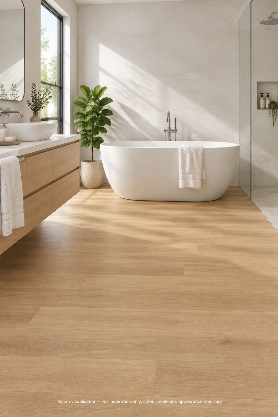 Karndean Van Gogh Rigid Core Warm Ash in Bathroom