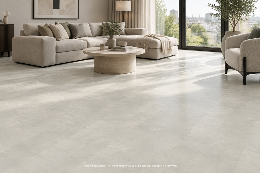 Karndean Van Gogh Rigid Core Frosted Stone in Living room