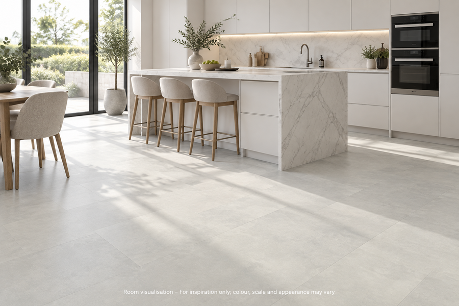 Karndean Van Gogh Rigid Core Frosted Stone in Kitchen
