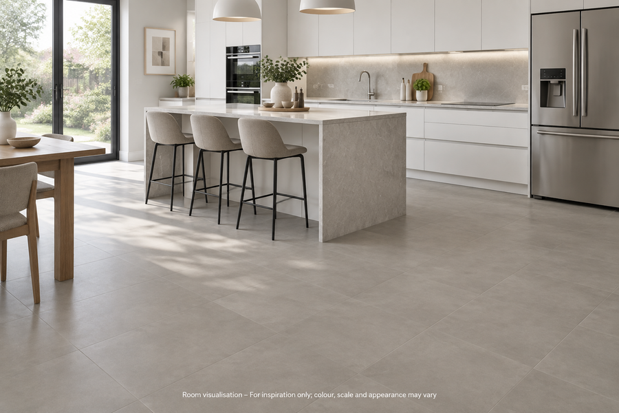 Karndean Van Gogh Rigid Core Metro Grey in Kitchen