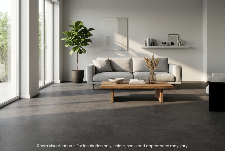 Karndean Van Gogh Volcanic Black in Living room