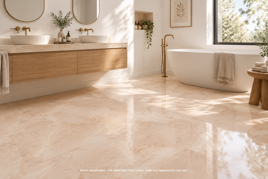 Karndean Art Select Rose Onyx in Bathroom